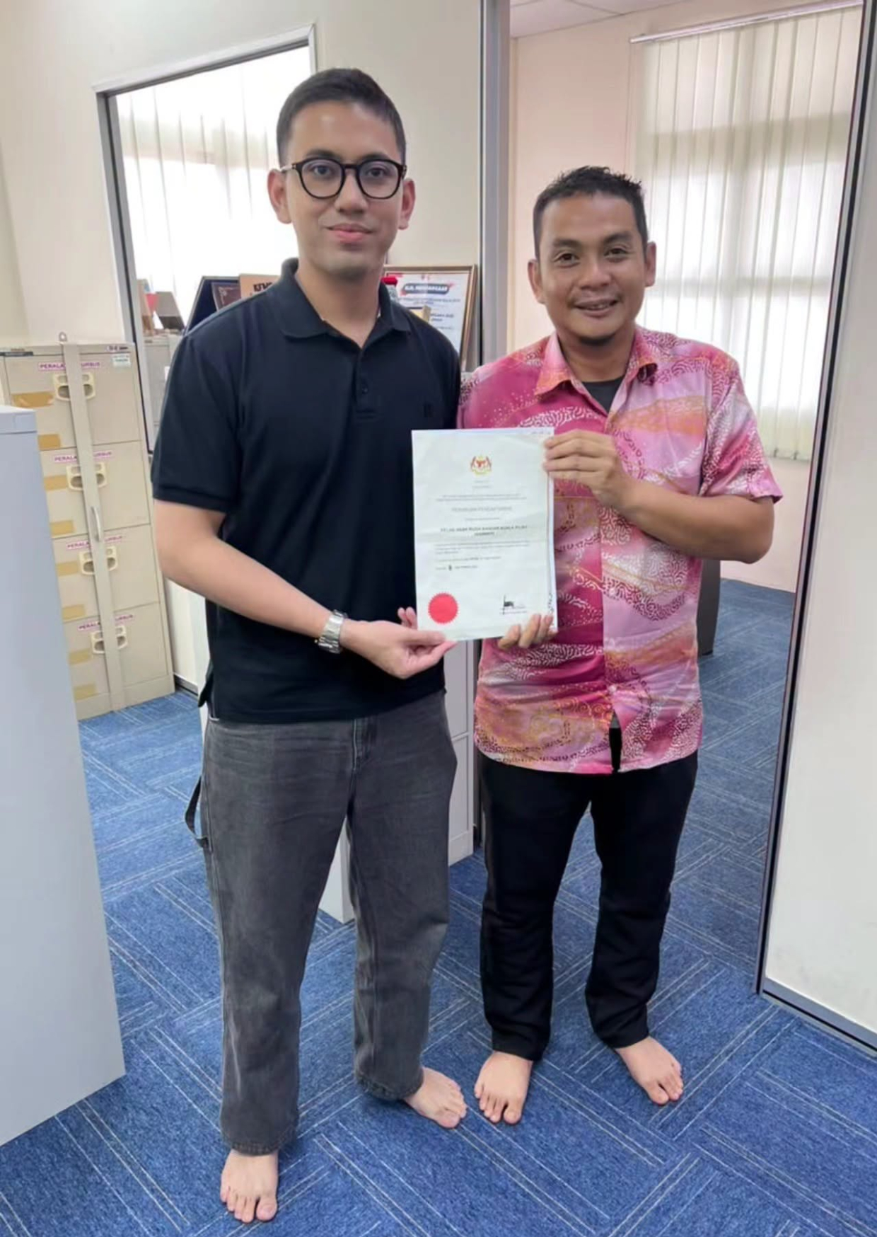 PENYERAHAN SIJIL PENDAFTARAN | KELAB ANAK MUDA BANDAR KUALA PILAH